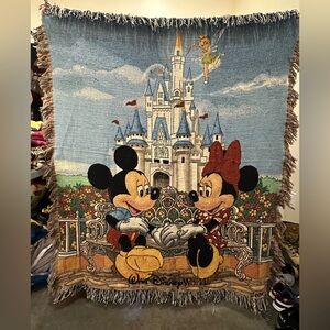 Walt Disney World Mickey & Minnie Castle Throw Blanket